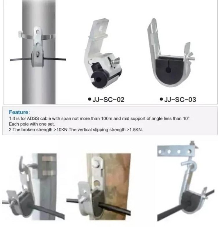 Down Lead Clamp is used for fixation of ADSS onto the pole /tower 16 Down Lead Clamp is used for fixation of ADSS onto the pole /tower 详情 10 1 Down Lead Clamp is used for fixation of ADSS onto the pole /tower